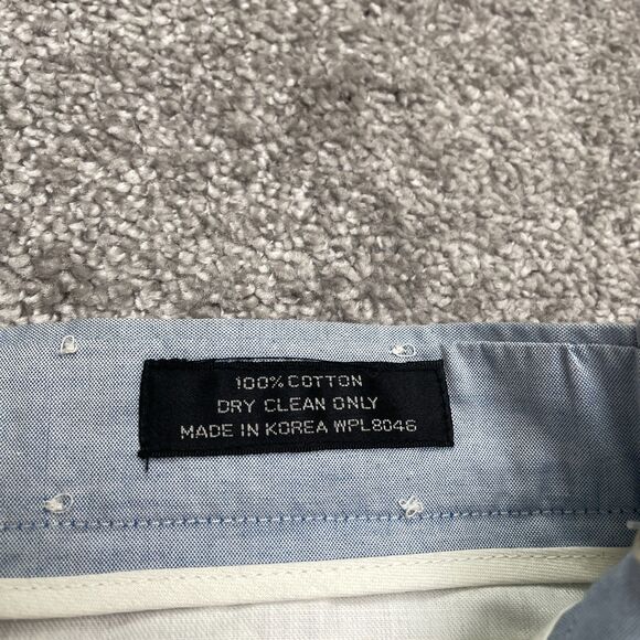 Club Room Vintage 80's Dress Pants Mens 36x34 Light Blue Cotton Trousers NWD - Picture 13 of 16